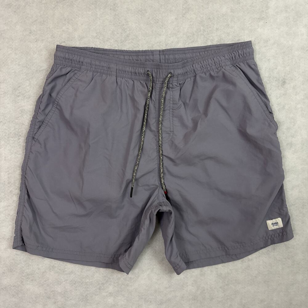 Katin Swim Trunks Mens Large Lavender Nylon Mesh Lined Beach Shorts Drawstring